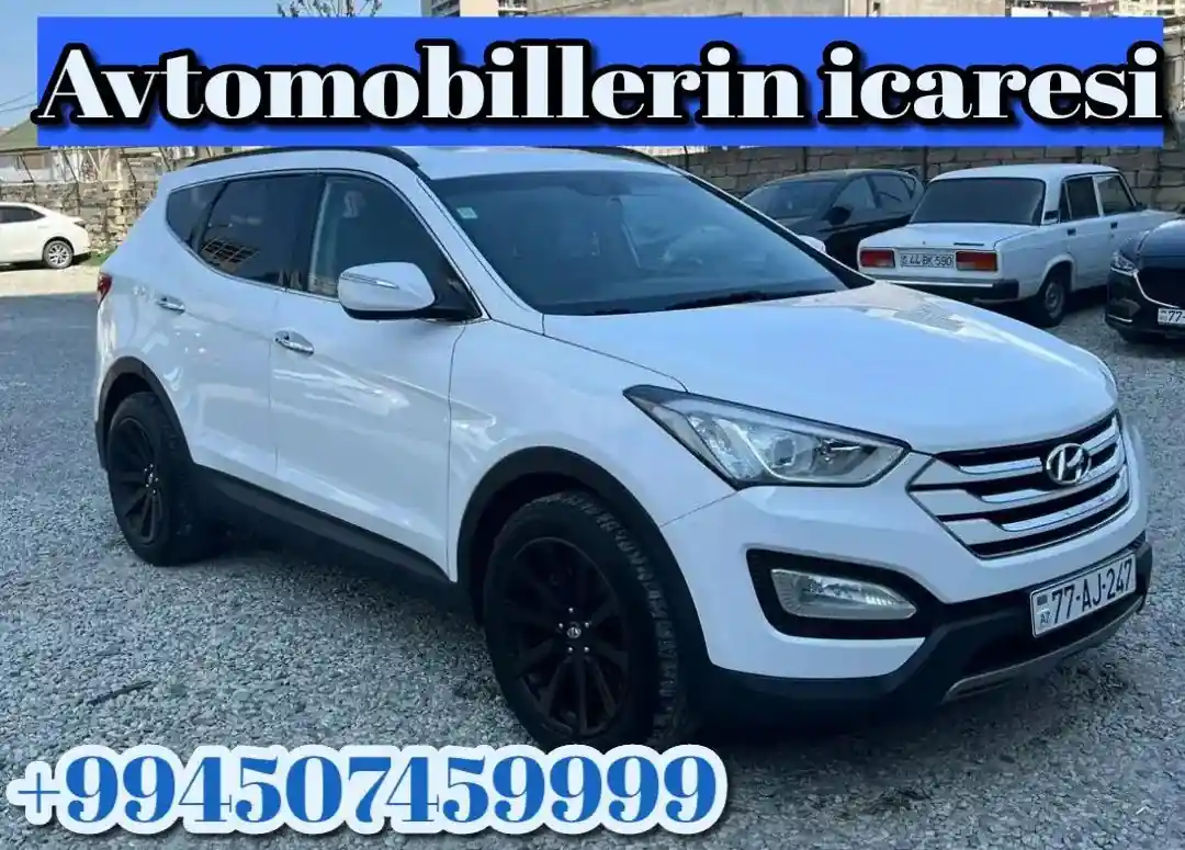 ● Hyundai "Santa Fe" - 2012
● 7 -neferlik
● Dizel
● Motor - 2.0
● Avtomat
● Minimum yaṣ həddi - 𝟐𝟑
● Sürücülük vəsiqəsi ən azı - 𝟐il
● Əlaqə +𝟵𝟵𝟰𝟱𝟬𝟳𝟰𝟱𝟵𝟵𝟵𝟵
__________________________
● Hyundai "Santa Fe - 2012
● Дизель
● Мотор - 2.0
● Автомат
● Минимальный возрастной предел - 𝟐𝟑
● Водительское удостоверение не менее - 𝟐года
● Контакт +𝟵𝟵𝟰𝟱𝟬𝟳𝟰𝟱𝟵𝟵𝟵𝟵
___________________________
#bakucars #bakucar #bakurentacar #bakurent #car #cars #арендамашины #баку #rentacar #rentacars #rentacarbaku #rentacarazerbaijan #icare #masinicaresi #hyundai #azerbaycan #azerbaijan