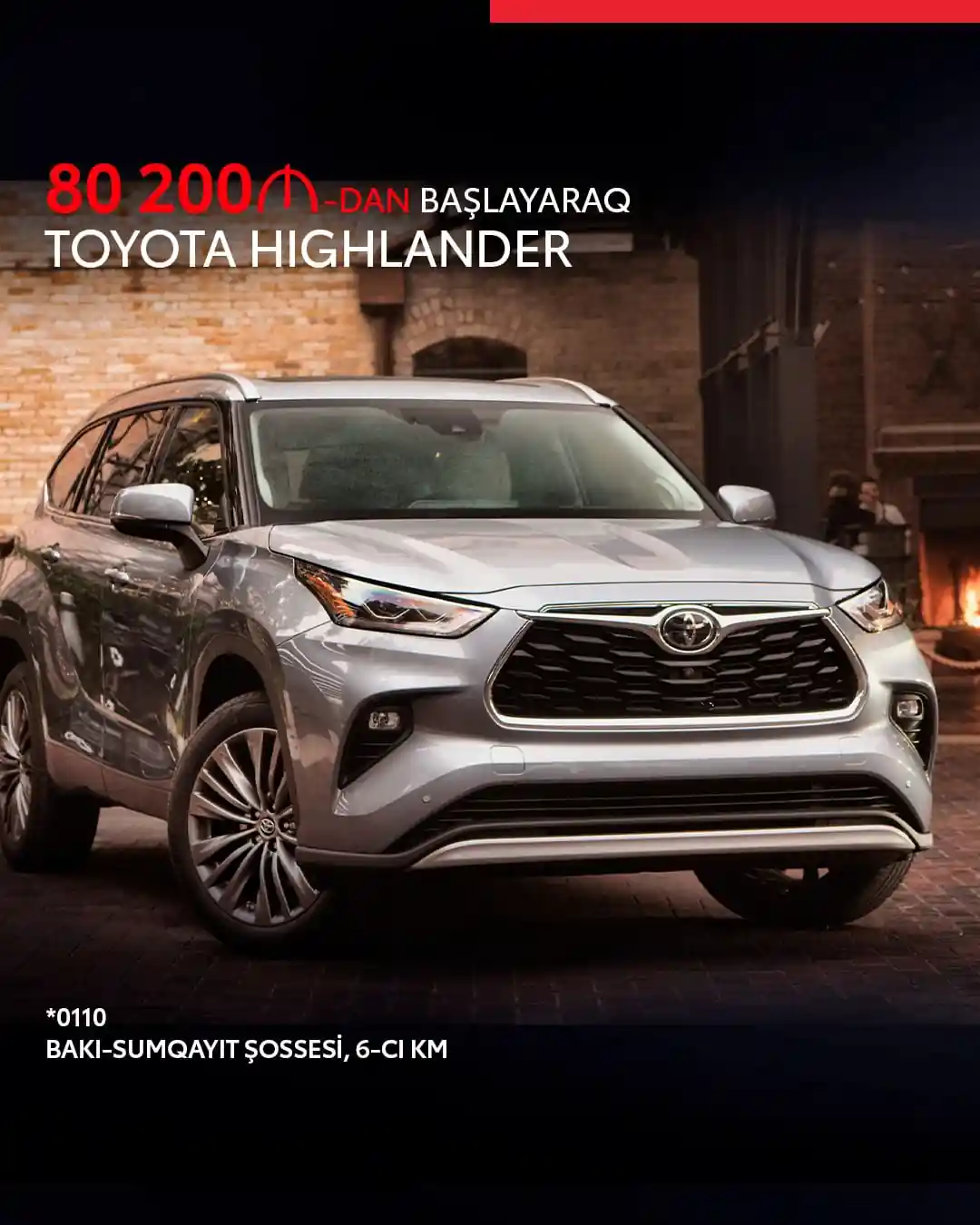 İstənilən yolda güclü, müasir və böyük ailələrin arzusu olan “Toyota Highlander” avtomobilini 80200 AZN-dən başlayan qiymətlərlə əldə etməyə tələsin.
Avtomobil ilə daha ətraflı Toyota Abşeron Mərkəzinə gələrək tanış ola bilərsiniz.
Ətraflı məlumat üçün: 012 349 00 60/*0110
Ünvan: Bakı-Sumqayıt şossesi, 6-cı km.
#ToyotaAbsheronCentre #ToyotaAbşeronMərkəzi #RAV4Hybrid