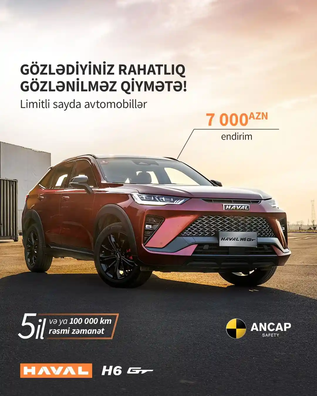 H6 GT rahatlığı indi daha uyğun qiymətə! 😎✌️
H6 GT-dən gözlədiyiniz yüksək performans və aşağı sərfiyyat üstünlükləri indi qiymətdə də öz əksini tapır. Odur ki, bu fürsət endirimdən yararlanaraq arzuladığınız rahatlığı indi 7000 AZN endirimlə əldə edin! 🙌
Əlavə məlumat üçün bizimlə əlaqə saxlayın:
📱 *7999
📱 (+994 55) 678 24 24
📱 (+994 55) 679 23 23
📌 Bakı ş̧. Babək pr. 282
#haval #havalazerbaijan #h6 #GT #Endirim