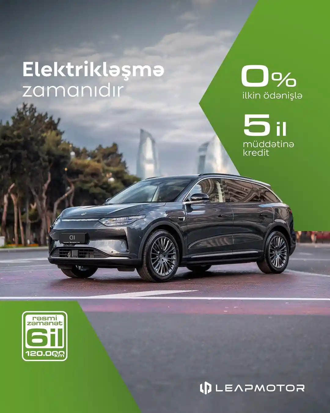 Güc və komfortun birləşimi, elektromobil LeapMotor C11!
Tam elektrikli bu modeli 0 % ilkin ödəniş və 5 illik kreditlə LeapMotor rəsmi satış mərkəzindən əldə edə bilərsiniz.
Ətraflı məlumat üçün:
📞*5544
🌐www.leapmotors.az
📍Babək pr., Babək Plaza
#leapmotor #leapmotorazerbaijan #ev #elektromobil #c11 #DəyişməkZamanıdır #maşın #elektriklimaşın #avtomobil #elektrikliavtomobil