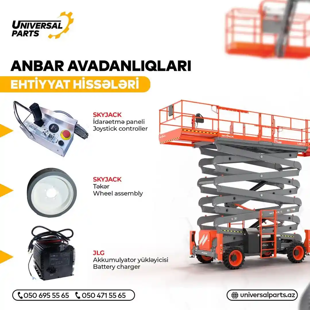 Artıq ehtiyyat hissələrini axtarmaq üçün uzun zaman itkisi yaşamıyacaqsınız!
🏎️”Universal Parts MMC” şirkəti olaraq hər növ nəqliyyat vasitələri və texnikaların ehtiyyat hissələri satışını həyata keçiririk! Nəqliyyat vasitələriniz və texnikalarınız üçün axtardığınız hər şeyi 1 ünvanda tapacaqsınız!
📲(+99450) 471 55 65
📍Bakı şəh. Binəqədi ray. Xocasən qəs. Yeni yol küç. 31