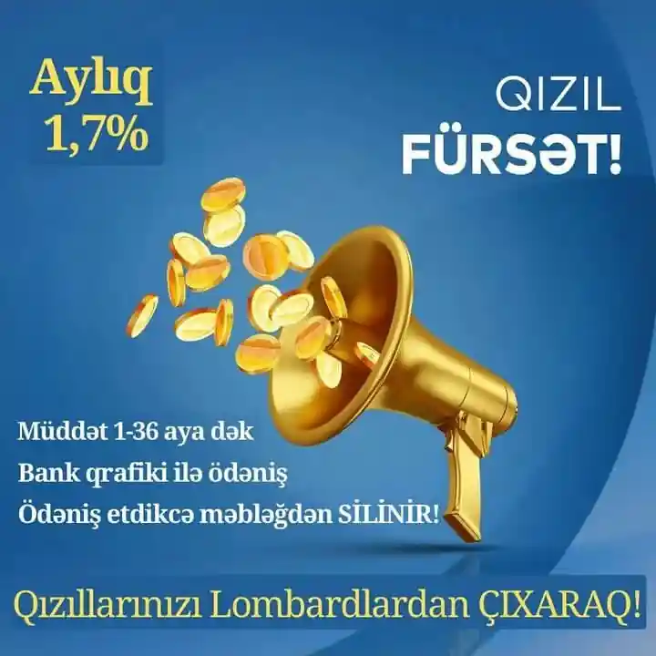 ✅Təcili pula ehtiyacın var?
✅Avtomobilinizi satmaq istəyirsiz?
Xeyir satmayın biz sizə yardımçı olarıq.
Avtomobilinizi girov qoyaraq kredit təşkilatımızdan pul götürə bilərsiz!
Tək vəsiqə ilə zaminsiz arayışsız 3 aydan 30 aya kimi!
Maşın sizdə qalır!
Nömrə dəyişmir!
2 saat ərzində rəsmiləşmə!
Aşağı faiz yalnız bizdə!
Maşının ili fərq etmir!
Əlaqə: 070-625-25-85
#salam #avtolizing #avtokredit #avtogirov #lombard #faiz