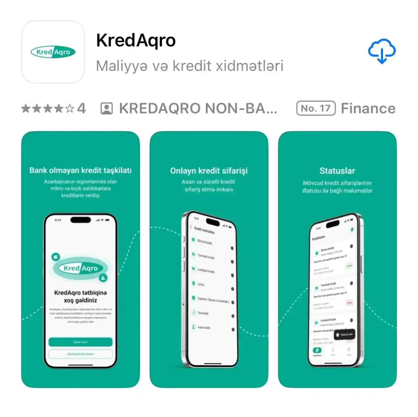 Evdən çıxmadan onlayn kredit kartına köçsün.
📢 Şərtlərimiz❗
✅ KredAqro mobil tətbiqini yüklə
✅ Qeydiyyatdan keç
✅ Müraciət et
✅ Sima mobil tətbiqini yüklə
✅ Simadan qeydiyyatdan keç
✅ Onlayn sənədləşməni imzala
⚠ Onlayn krediti yalnız rəsmi iş günləri və saatlarında əldə etmək mümkündür.
⚠ Onlayn kreditə 100 AZN dən 500 AZN dək müraciət edə bilərsiniz.
⚠ Rəsmi iş yeri mütləqdir.
_____________________________
📲 +994552028000 ➡️ WP
☎+994124412134