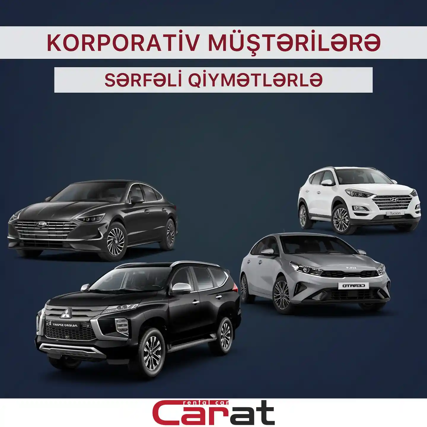 Ətraflı məlumat üçün / For more information
🌐 www.caratrentbaku.az
📞 +994 50 224 25 27
+994 55 696 55 55
📍Yasamal, Akim Abbasov 16
#carat#rent#baku#rentcarbaku#rentacarbaku#bakurent#carrental#kiraye#otomobil#otomobilkirasi