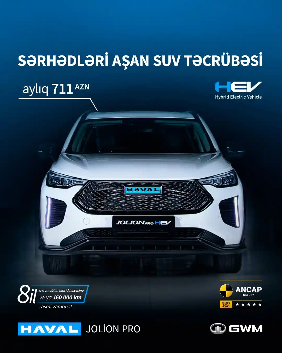 Haval Jolion Pro Hibrid innovativ dizayn, qabaqcıl texnologiyalar və yüksək sürüş rahatlığı ilə sizi gözləyir! 🌟
SUV dünyasında yeni səviyyəyə qalxmağa hazırsız?
🔹 1.5L atmosfer benzin mühərrik
🔹 İntellektual sürücülük sistemləri
🔹 Rahat və geniş salon
🔹 Smart texnologiyalar
Haval Jolion Pro ilə sərhədləri aşın! ✨
📍 Daha ətraflı məlumat üçün:
📱 *7999
📱 (+994 55) 678 24 24
📱 (+994 55) 679 23 23
📌 Bakı ş̧. Babək pr. 282
#Haval #JolionPro #YeniSəviyyə #KomfortVəGüc