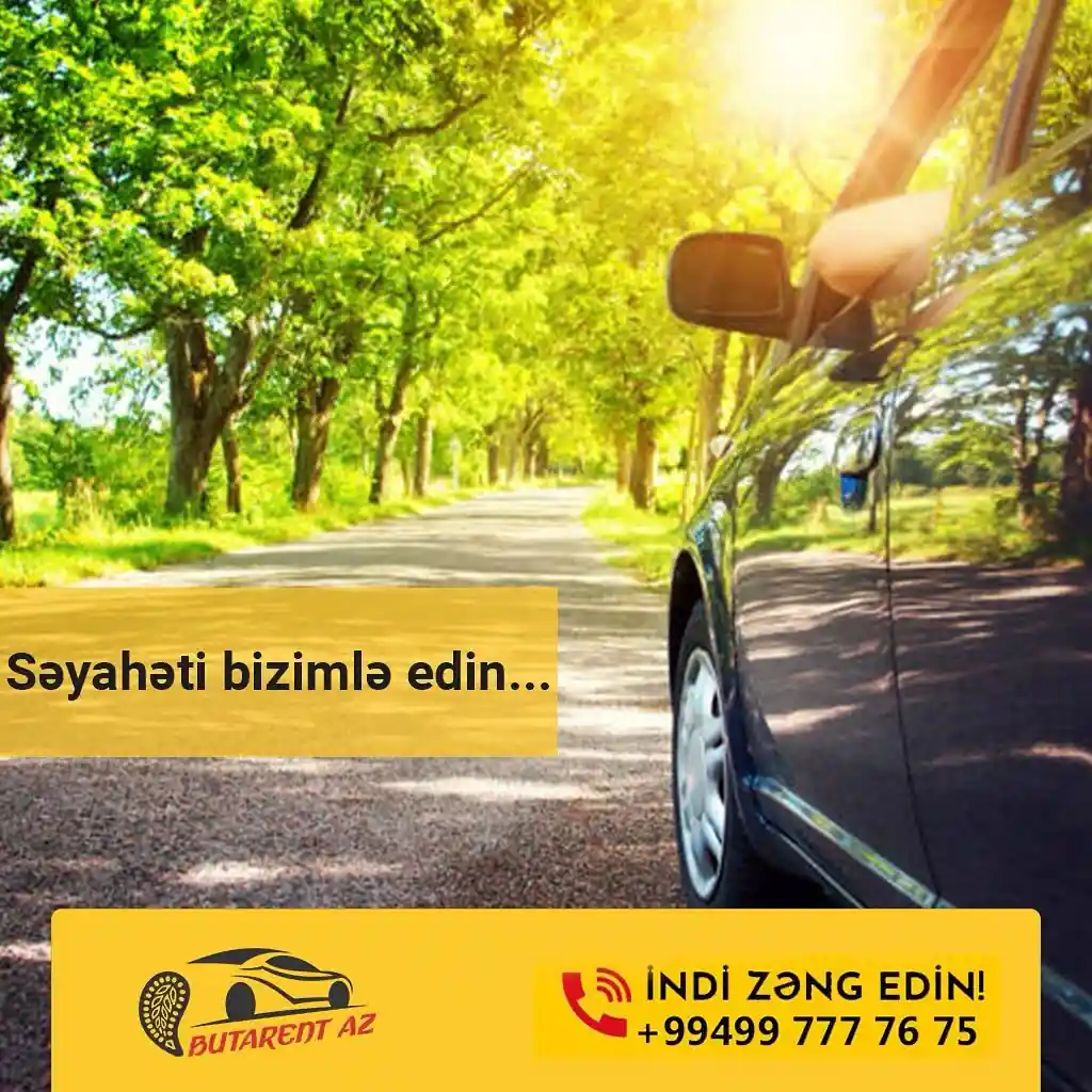 🚘 Avtomobil icarəsi 🚘
✅ Minimum Yaş həddi 24
✅ İki illik sürücülük təcrübəsi
⬇️ Ətraflı məlumat üçün/For information ⬇️
📲 Əlaqə: +99499 777 76 75
#rent #rentacar #rentcar #rentacarazerbaijan #rentacarbaku #butarent #carhireazerbaijan #carrental #carhirebaku #avtomobilicaresi #butarentacar #rentacarelmler