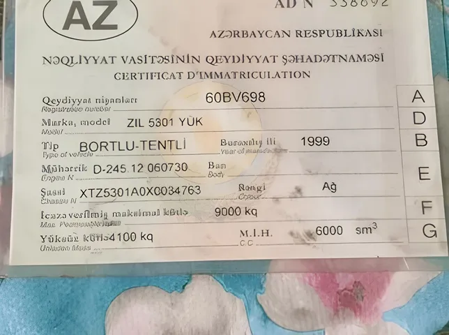 ZIL 5301, 6.0 L, 1999 i̇l, 248 480 km, Oğuz - Qiymət: 6 750 ₼ - Tunel.az