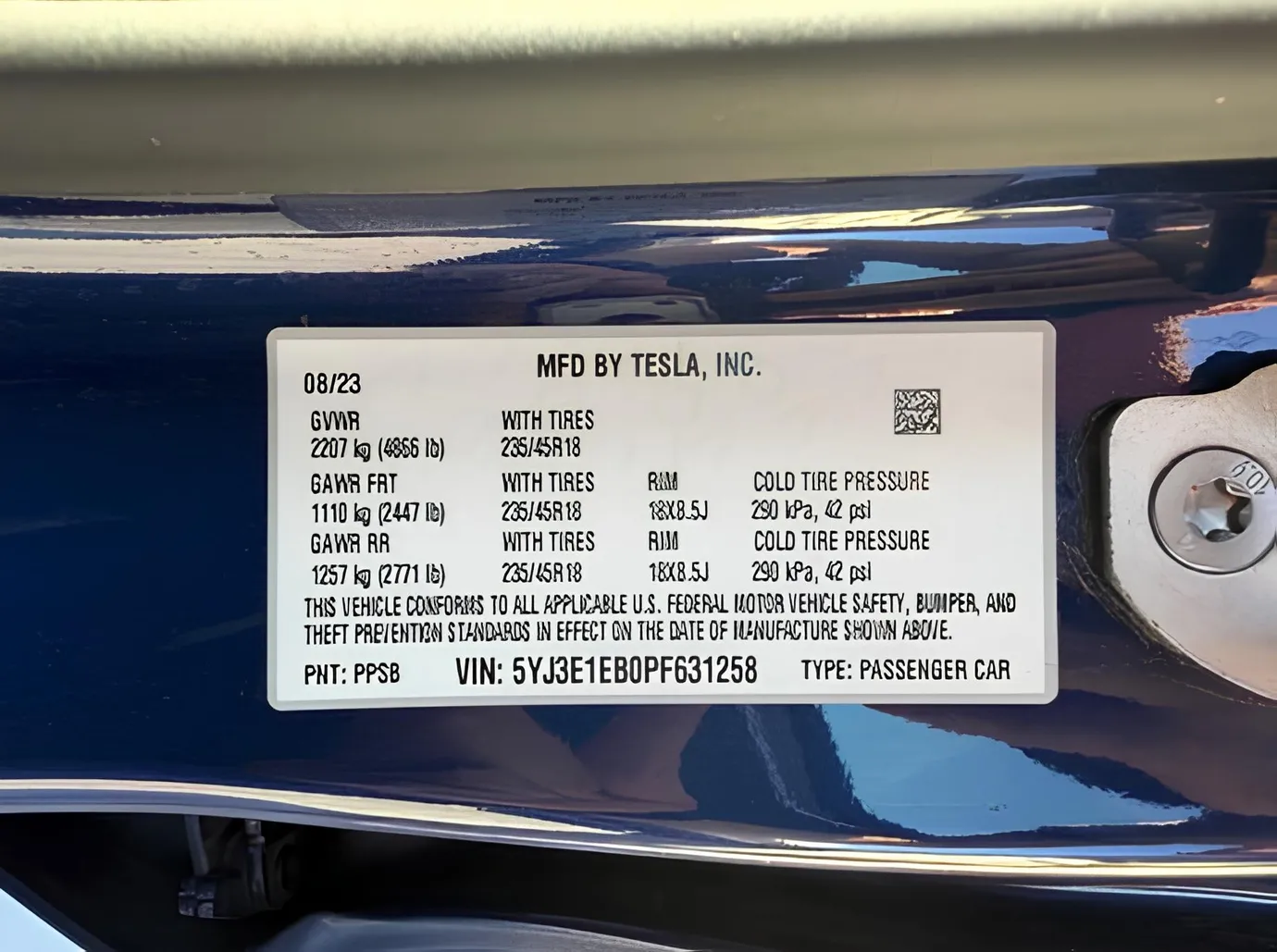 Tesla Model 3, 2.3 L, 2023 year, 43 000 km, Baku - Price: 38 000 ₼ - Tunel.az